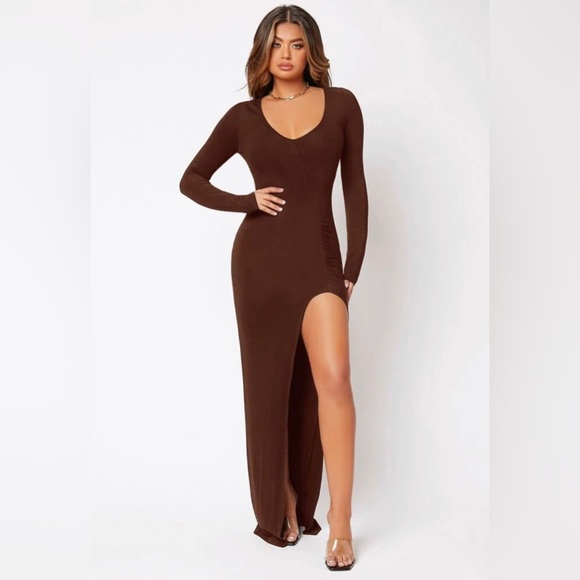 NEW. Maxi split tight dress size small (4) - Picture 3 of 4